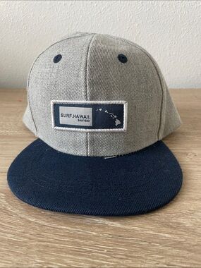 Binky Bro Surf Hawaii Toddler Two-Tone Grey and Navy Snapback Hat